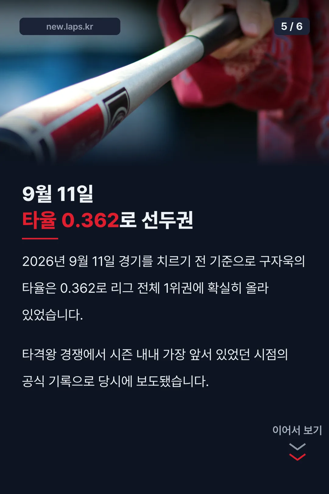 9월 타율 0.362